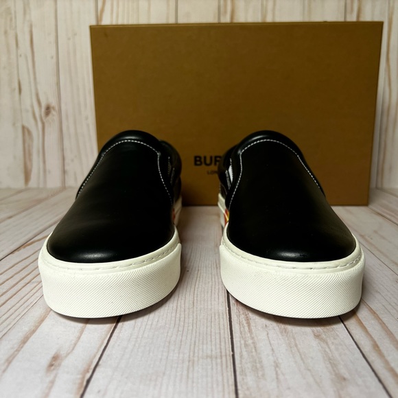 Burberry Thompson Leather Slip-On Sneaker Black 39 / 9 - Picture 4 of 8